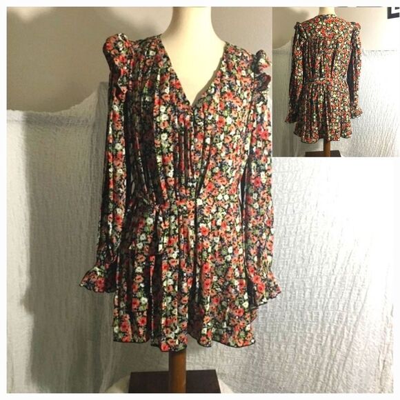 Endless Rose NWT Floral Romper Size Small - Picture 1 of 11